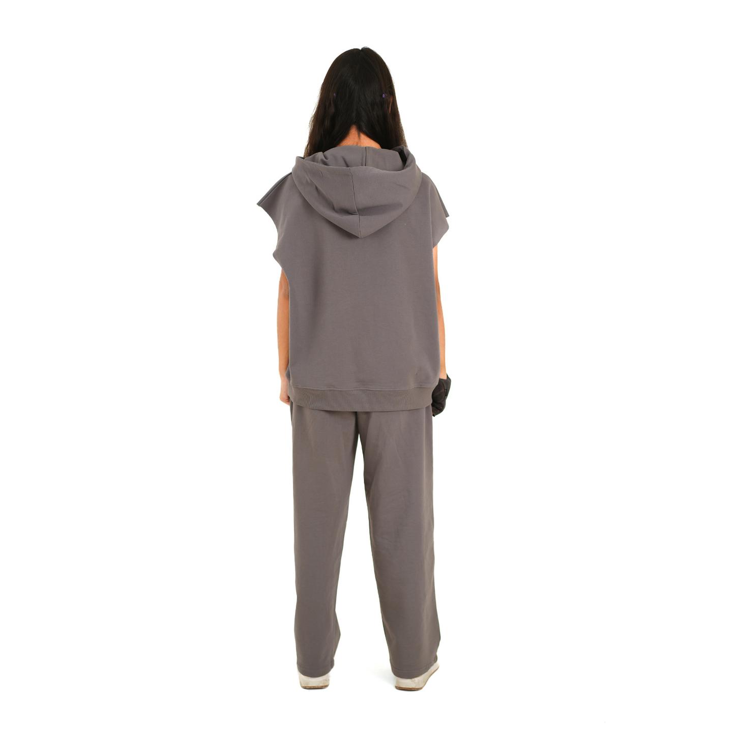 SMOKE GREY SLEEVELESS CO-ORDS
