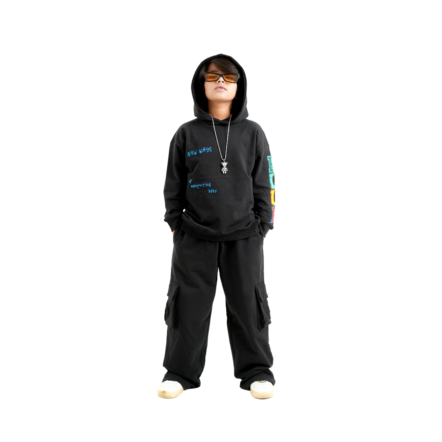 MANIFESTING BLACK HOODIE