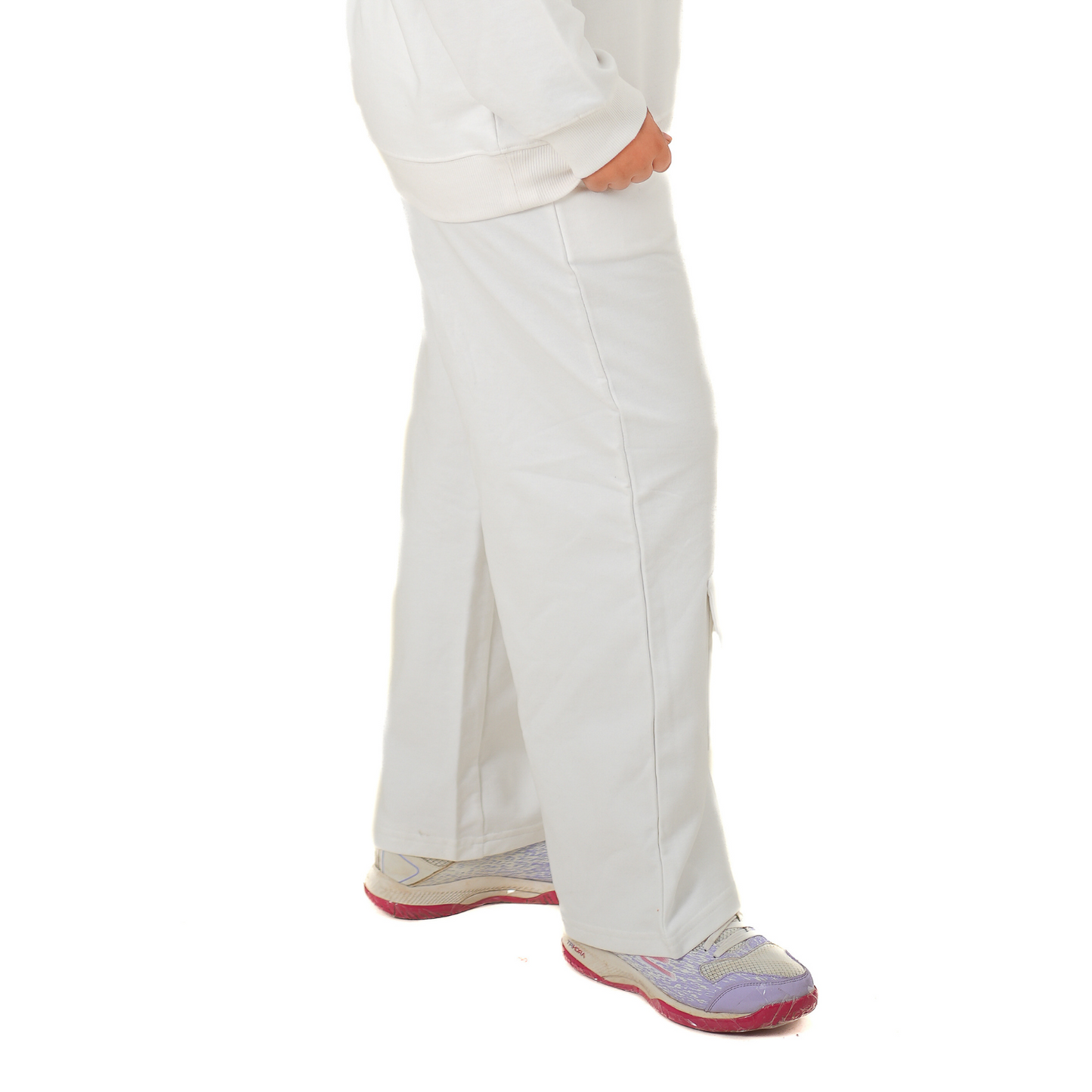WHITE EMBROIDERED CUT & SEW CO-ORDS