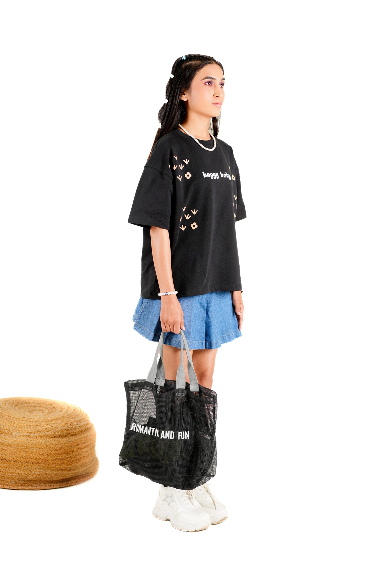 BLACK BAGGY BABY T-SHIRT