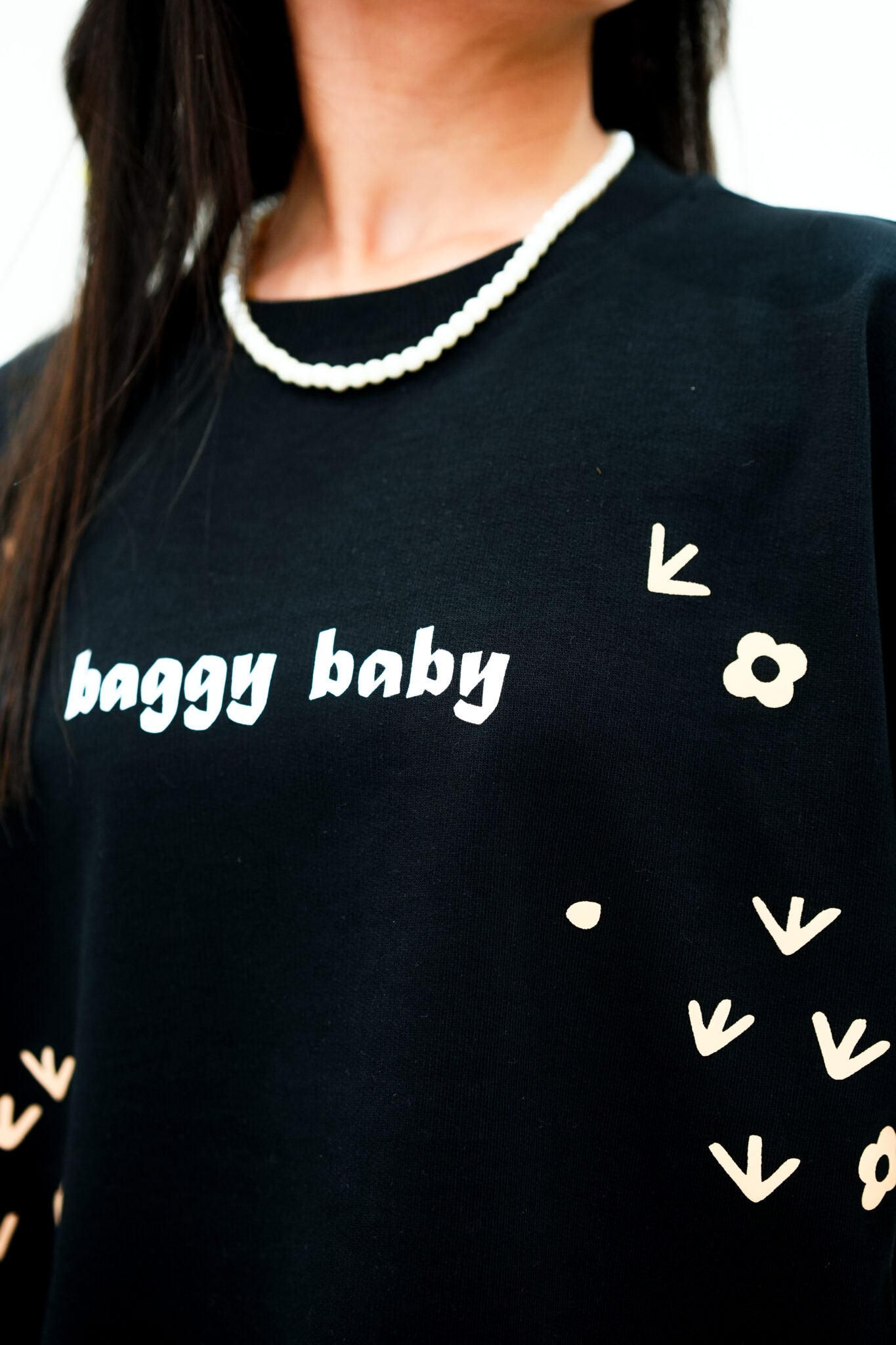 BLACK BAGGY BABY T-SHIRT