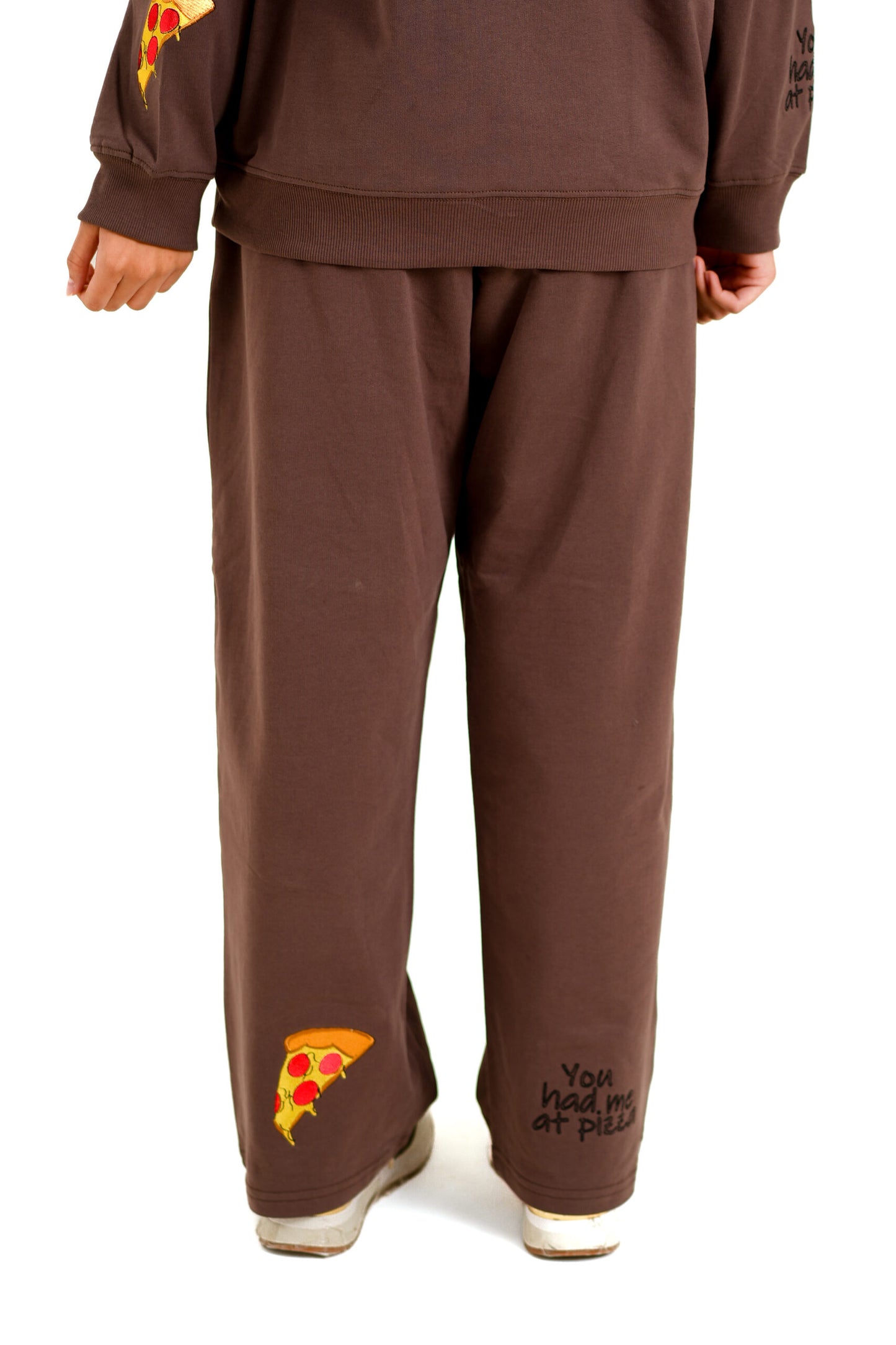 BROWN EMBROIDERED LOWER