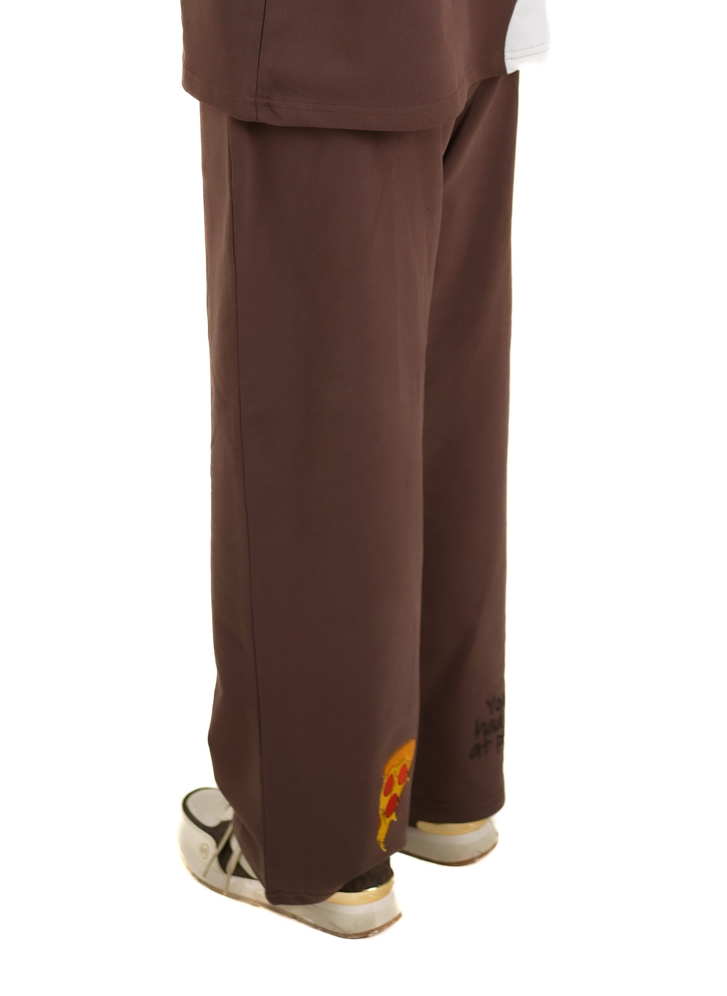 BROWN EMBROIDERED LOWER