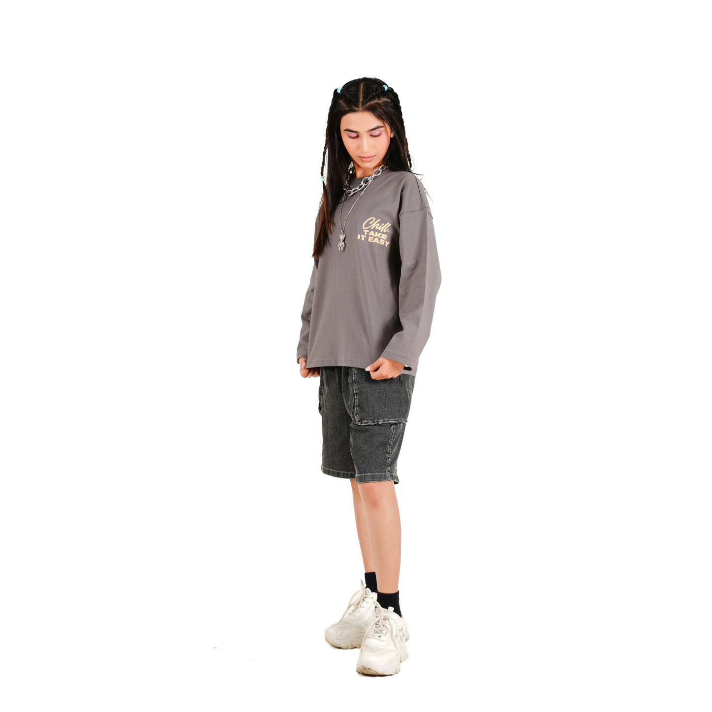 SMOKE GREY CHILL BABY T-SHIRT