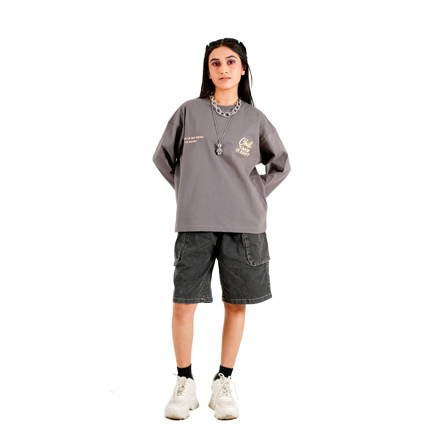 SMOKE GREY CHILL BABY T-SHIRT