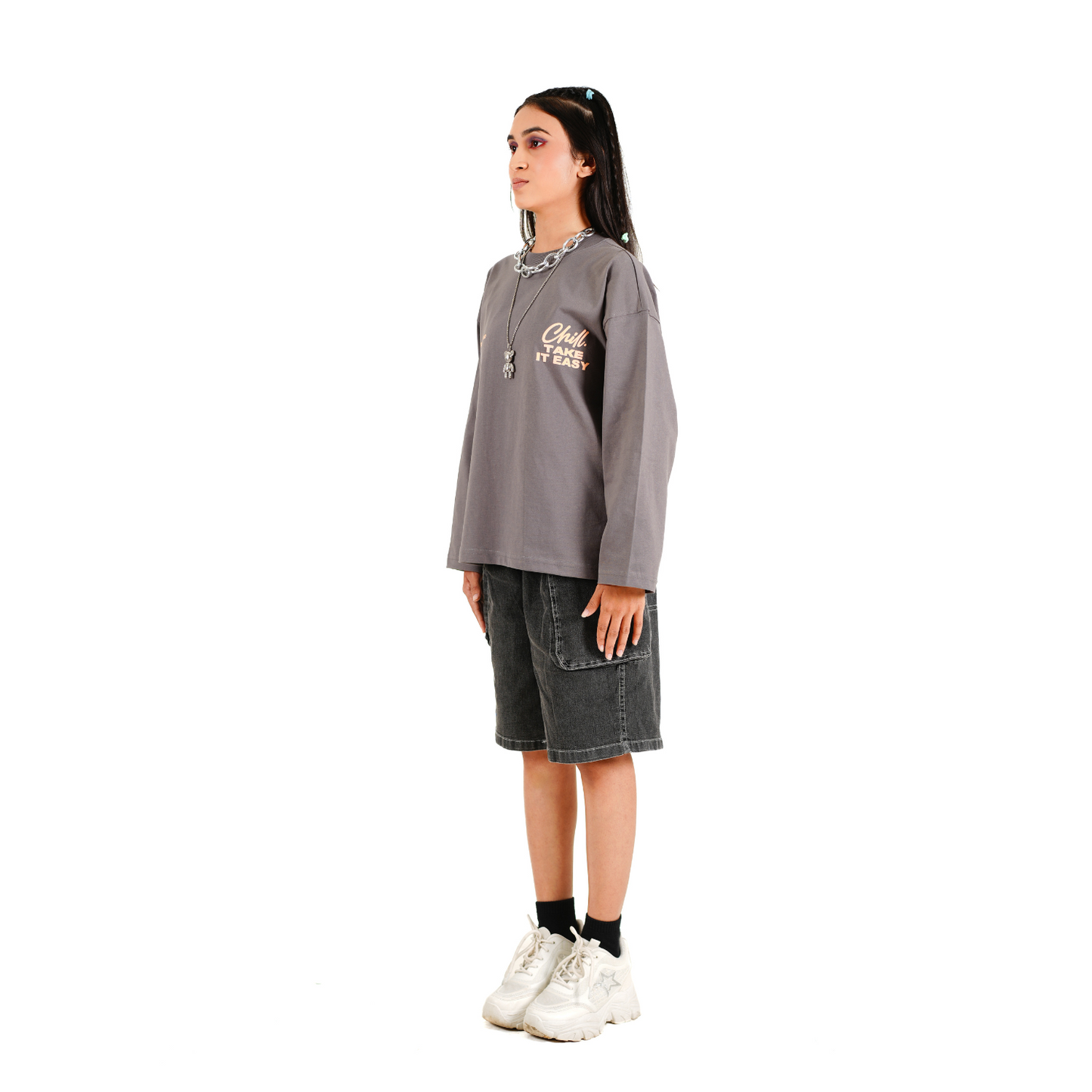 SMOKE GREY CHILL BABY T-SHIRT