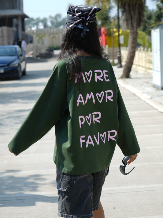 GREEN FULL SLEEVES T-SHIRT
