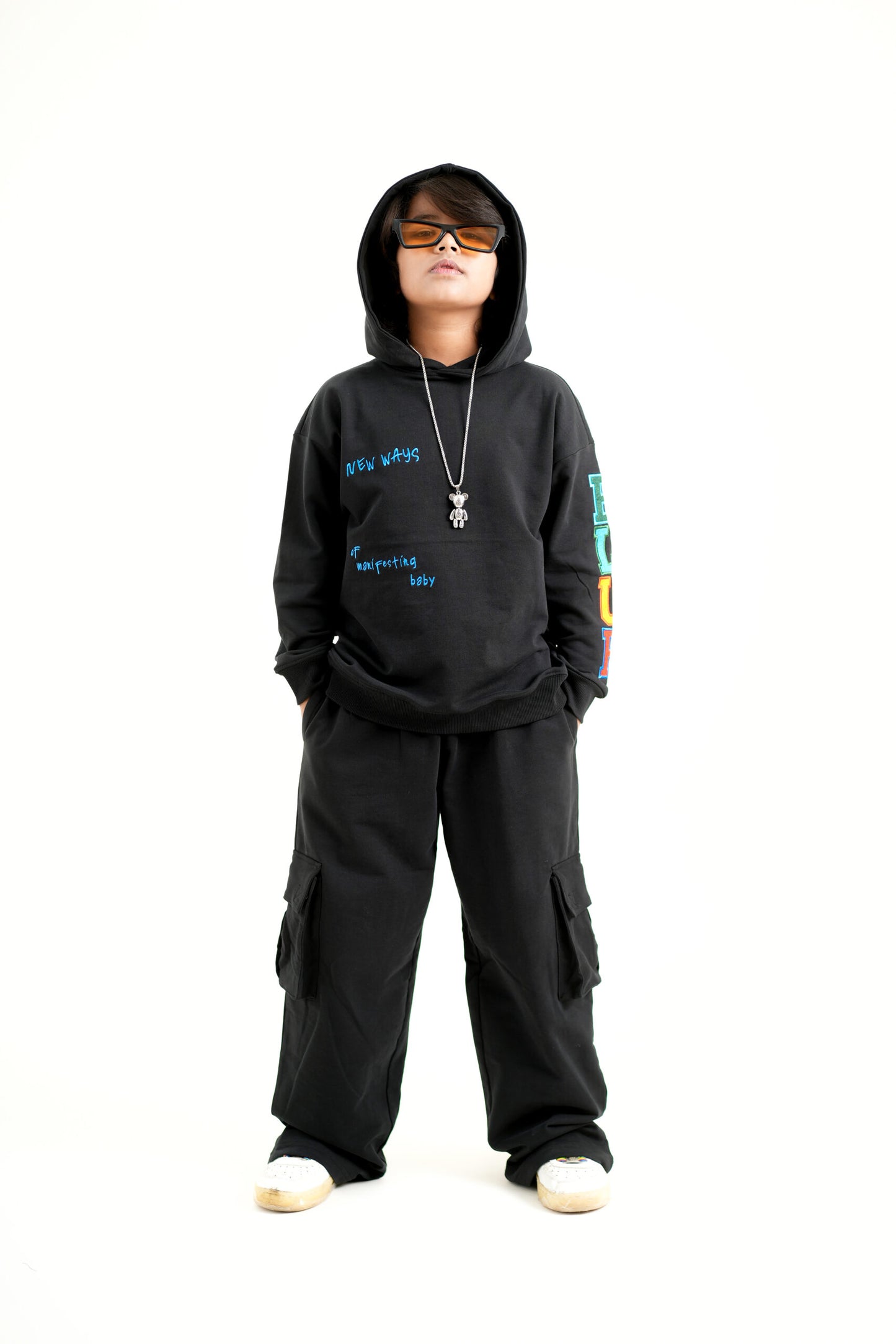 BLUR BLACK EMBROIDERED CO-ORDS