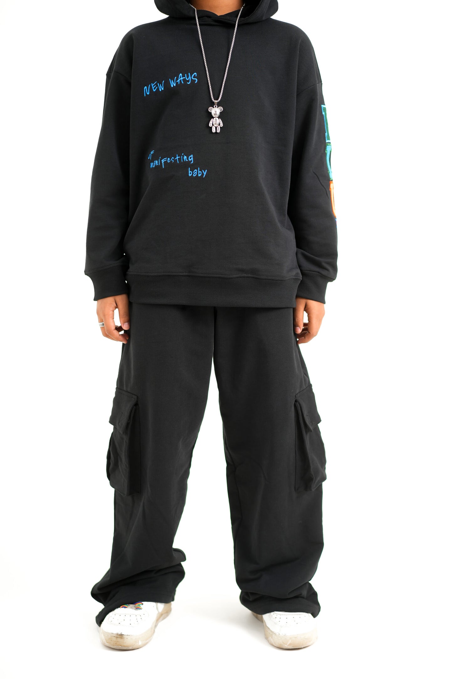 BLUR BLACK EMBROIDERED CO-ORDS
