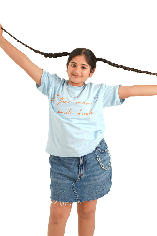 BABY BLUE MOON & BACK T-SHIRT